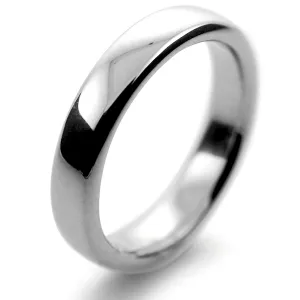  Plain Slight Court Wedding Rings - Palladium